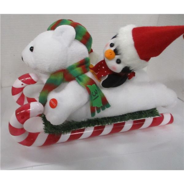 ESTATE:  BEAR & PENGUIN ON SLED