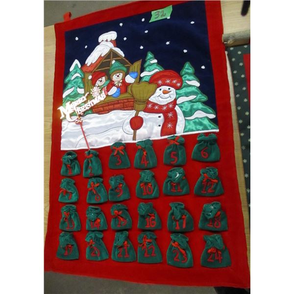 ESTATE:  HANGING SANTA 24 DAY CALENDER (ADVENT CALENDAR)