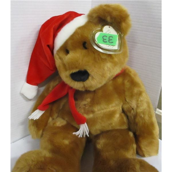 ESTATE/COLLECTABLE:  LARGE BROWN TY CHRISTMAS BEAR