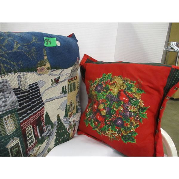 ESTATE:  2 CHRISTMAS CUSHIONS