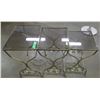 Image 3 : 3 METAL & GLASS NESTING TABLES
