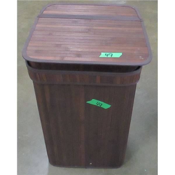 BAMBOO SLAT STYLE LAUNDRY HAMPER