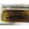 Image 5 : GOLD FOIL $100 BANK NOTE C/W 1 GRAM SILVER