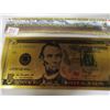 Image 1 : GOLD FOIL $5 BANK NOTE C/W 1 GRAM SILVER