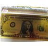 Image 2 : GOLD FOIL $1 BANK NOTE C/W 1 GRAM SILVER