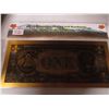 Image 3 : GOLD FOIL $1 BANK NOTE C/W 1 GRAM SILVER