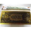 Image 4 : GOLD FOIL $1 BANK NOTE C/W 1 GRAM SILVER