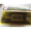 Image 5 : GOLD FOIL $1 BANK NOTE C/W 1 GRAM SILVER