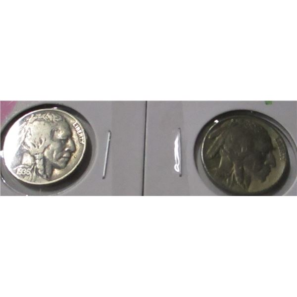 1939 - 1936 SET USA INDIAN HEAD NICKELS