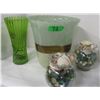 Image 1 : FLOWER VASE, CANDLES, SHELLS, ETC
