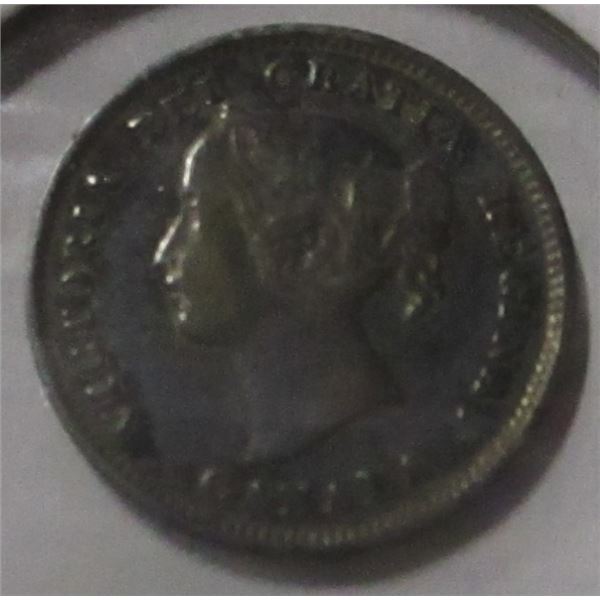 1899 CANADA VICTORIAN SILVER FIVE CENT