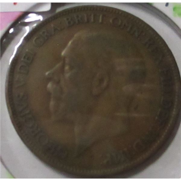 1927 CANADA KING GEORGE V LARGE PENNY TOKEN