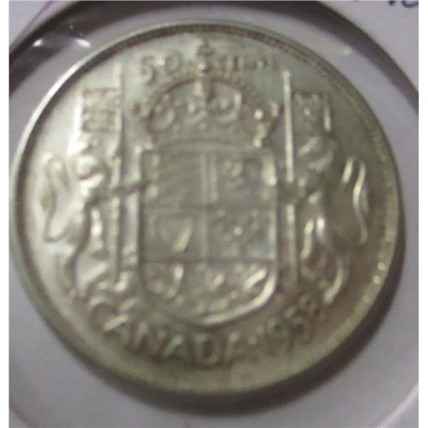 1958 CANADA SILVER HALF DOLLAR