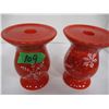 Image 1 : ESTATE:  2 CANDLE HOLDERS (APPROX. 6.5" X 4")