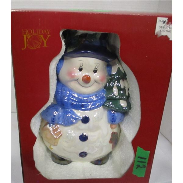 ESTATE:  10" SNOWMAN COOKIE JAR