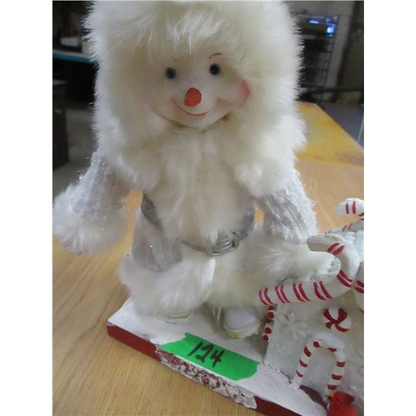 ESTATE:  SNOWMAN & HOUSE ORNAMENT