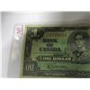Image 2 : 1937 BANK OF CANADA LEGAL TENDER $1 BILL