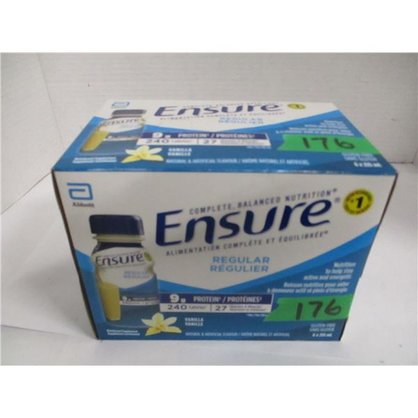 NEW:  REGULAR VANILLA ENSURE (6 X 235 ML) - BOX