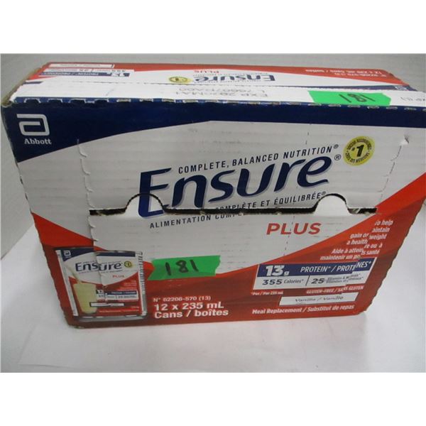 ENSURE VANILLA PLUS DRINK (12 CANS X 235 ML) - BOX