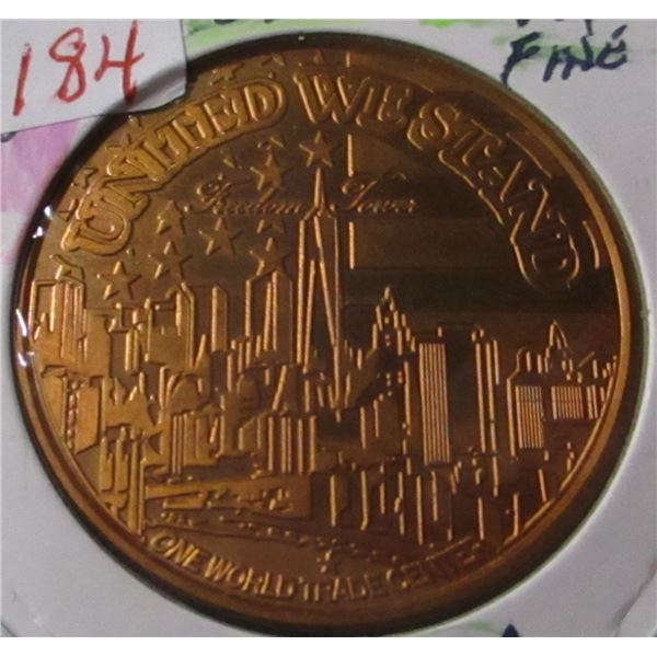 999 FINE COPPER USA WORLD TRADE CENTER COIN