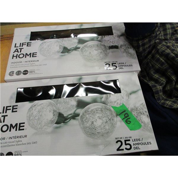 BOX C/W BEAR, CORK SCREW, PICTURE, 2 BOXES INDOOR CHRISTMAS LIGHTS