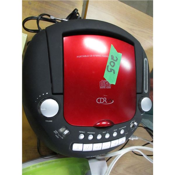 BOX C/W IRON, CD PLAYER, ETC