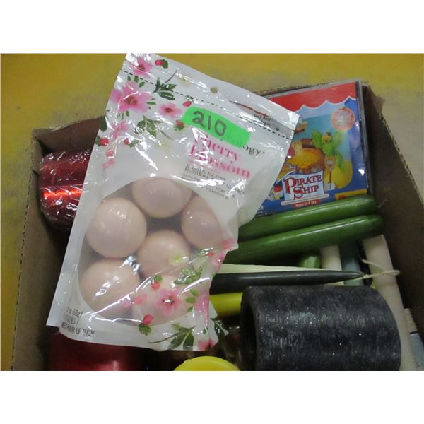 BOX C/W CANDLES & BATH BOMBS