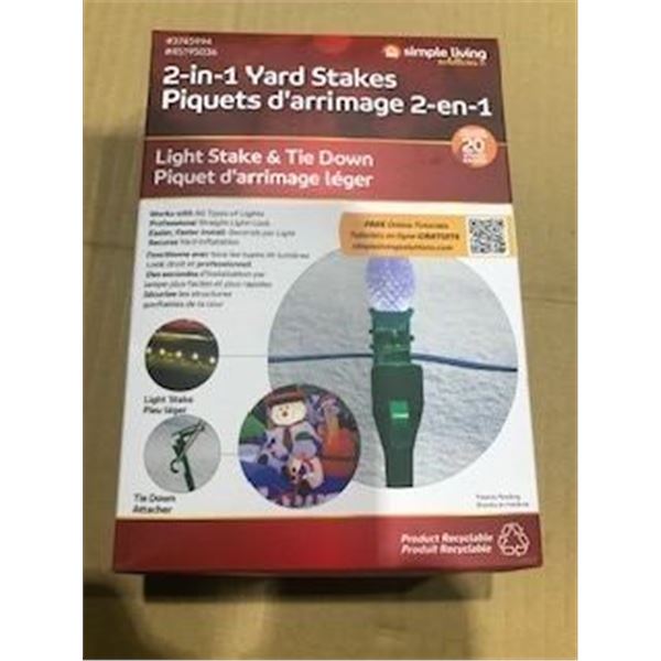 NEW:  2 IN 1 YARD STAKES
