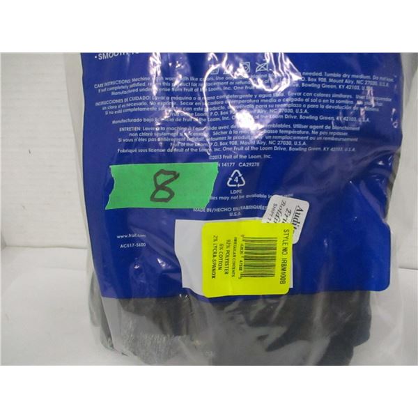 NEW:  MEN'S BLACK SOCKS (SIZE 12 - 16) - PACKAGE