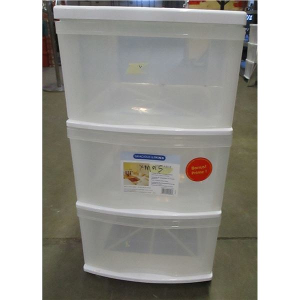 3 DRAWER ROLLING STORAGE UNIT (APPROX. 28" H X 14" W X 17"L)
