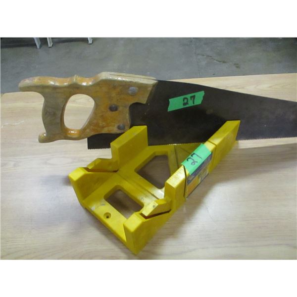 MITRE BOX C/W HAND SAW