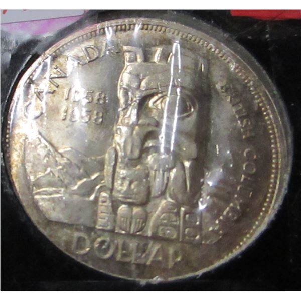 1958 TOTEM POLE CANADA SILVER DOLLAR