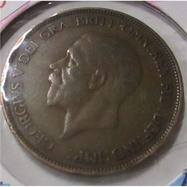 1929 KING GEORGE VII LARGE PENNY TOKEN