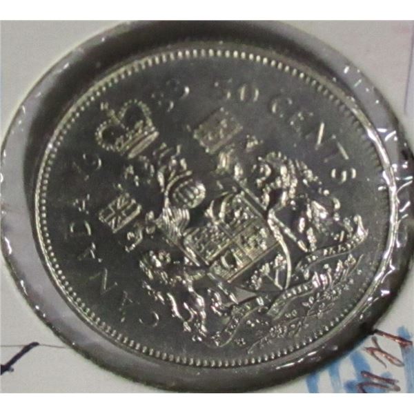 1983 UNCIRCULATED CANADA HALF DOLLAR