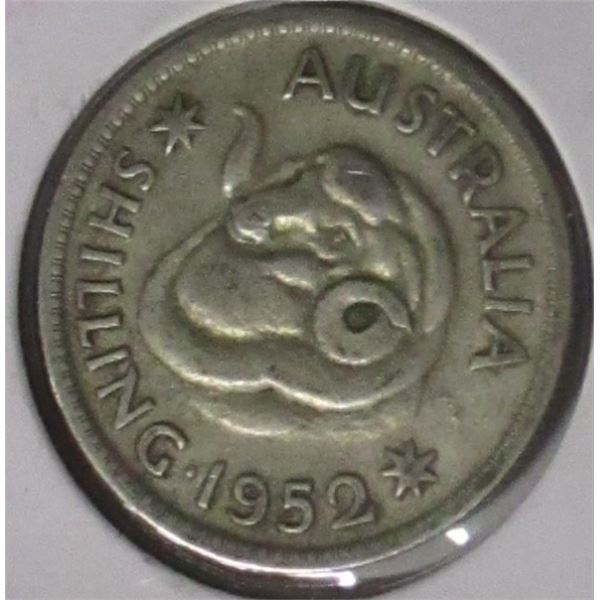 1952 AUSTRALIA KING GEORGE VI SILVER SCHILLING
