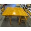 Image 4 : COLLECTABLE:  DROP LEAF TABLE C/W 3 CHAIRS