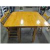 Image 5 : COLLECTABLE:  DROP LEAF TABLE C/W 3 CHAIRS