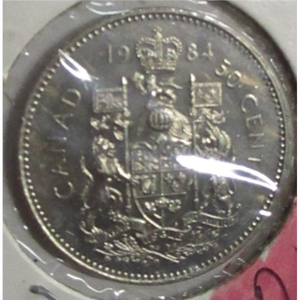 1984 UNCIRCULATED CANADA HALF DOLLAR