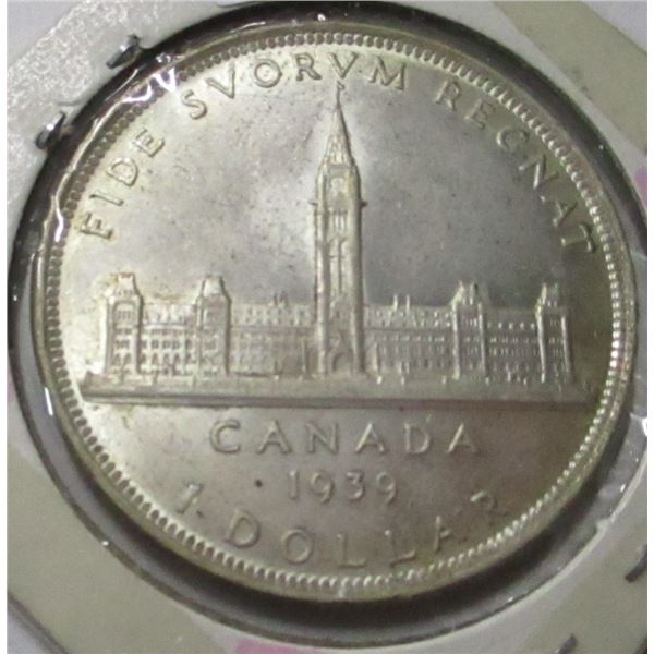1939 CANADA KING GEORGE VI SILVER DOLLAR
