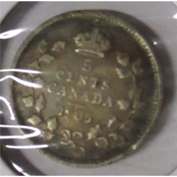 1905 CANADA KING EDWARD VII SILVER FIVE CENT