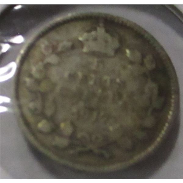 1917 CANADA KING GEORGE V SILVER FIVE CENT