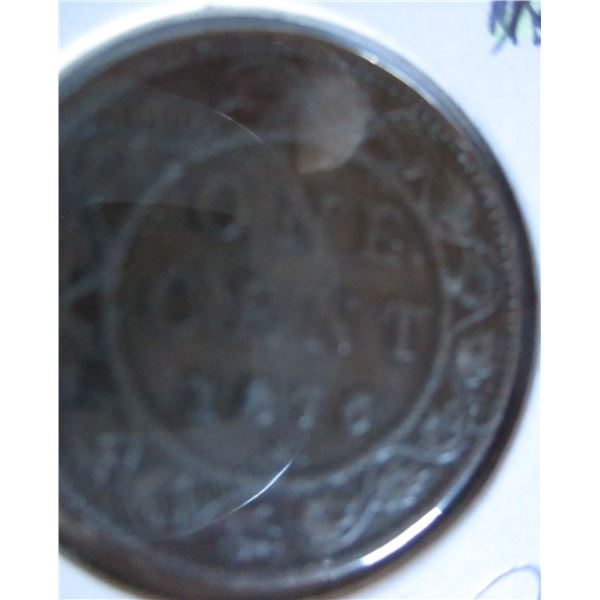 1876H CANADA VICTORIAN LARGE CENT