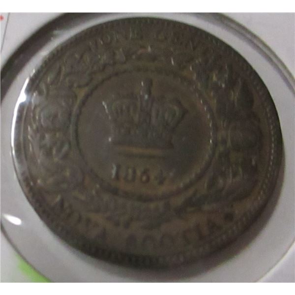 1864 VICTORIAN NOVA SCOTIA LARGE PENNY