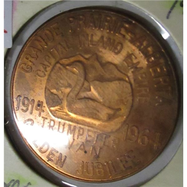 1914 - 1964 GRAND PRAIRIE GOLDON JUBILEE LARGE PENNY TOKEN
