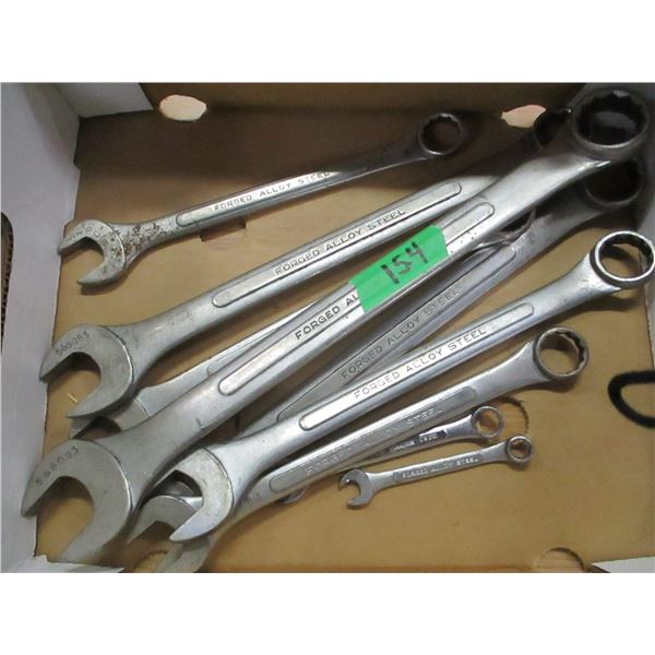 8 ASSORTED BOX & OPEN END WRENCHES