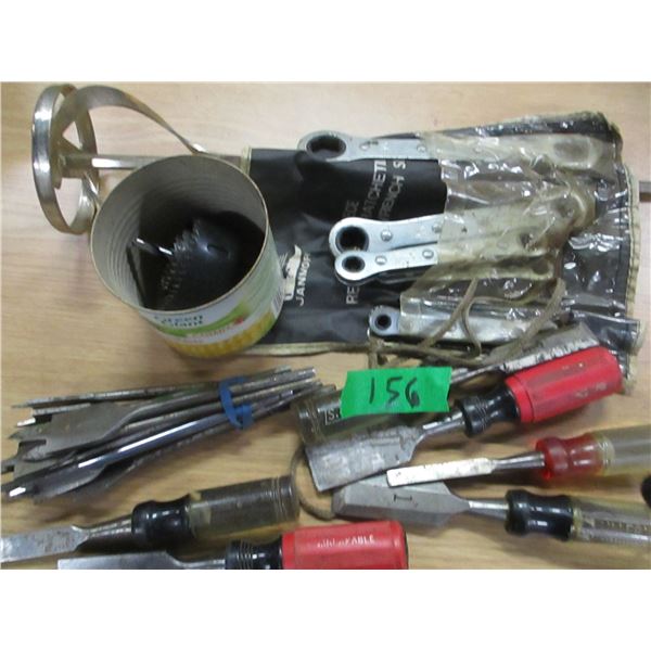 BOX C/W ASSORTED TOOLS