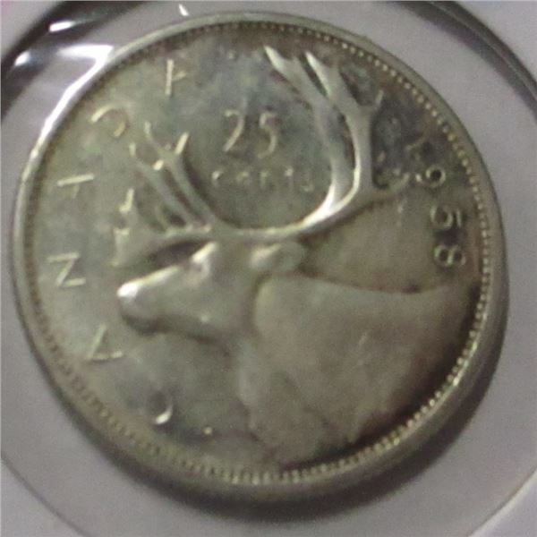 1958 AU CANADA SILVER QUARTER
