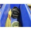 Image 1 : BIN C/W ROLLS OF RUBBER, WISK, WIRE BRUSH, ET