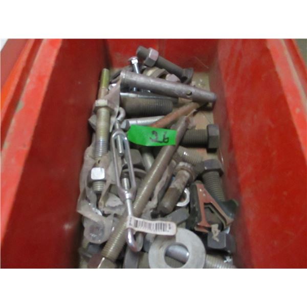 BIN C/W BOLTS, NUTS, PUNCHES