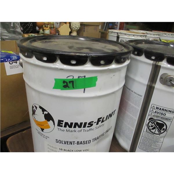 BLACK TRAFFIC PAINT (SOLVENT BASE) - 5 GALLON PAIL